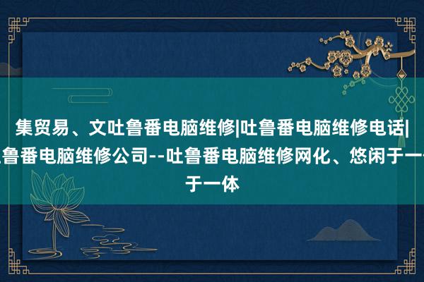 集贸易、文吐鲁番电脑维修|吐鲁番电脑维修电话|吐鲁番电脑维修公司--吐鲁番电脑维修网化、悠闲于一体